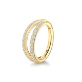 double hoop with stones